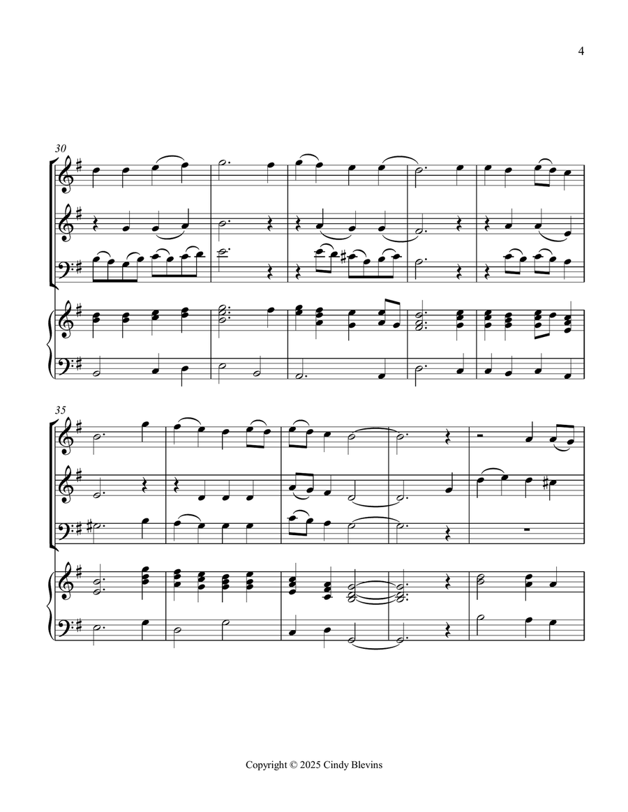 A Mighty Fortress Is Our God, for Two Violins, Cello and Piano Piano Quartet scores gallery preview page 5