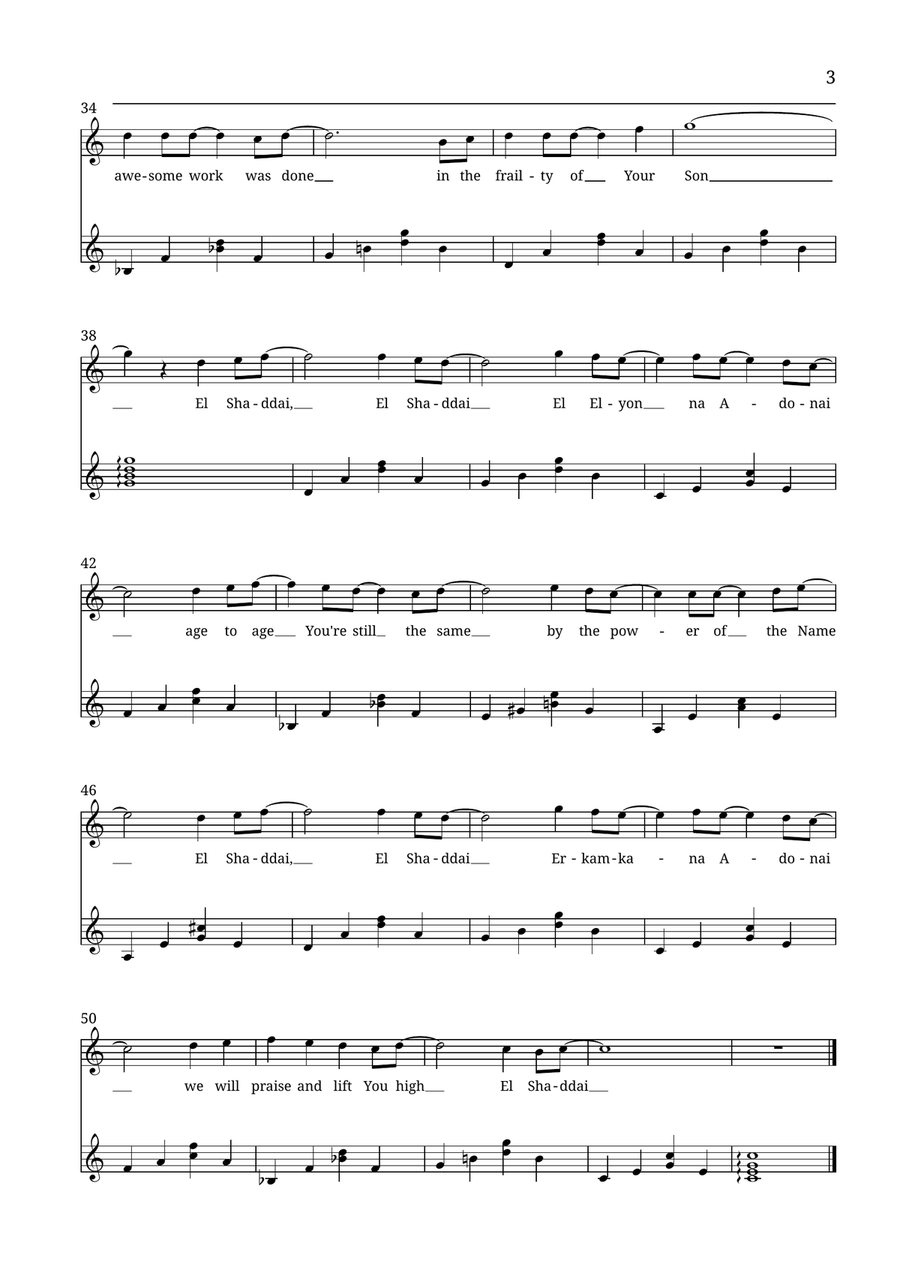 El Shaddai El Shaddai Guitar scores gallery preview page 3
