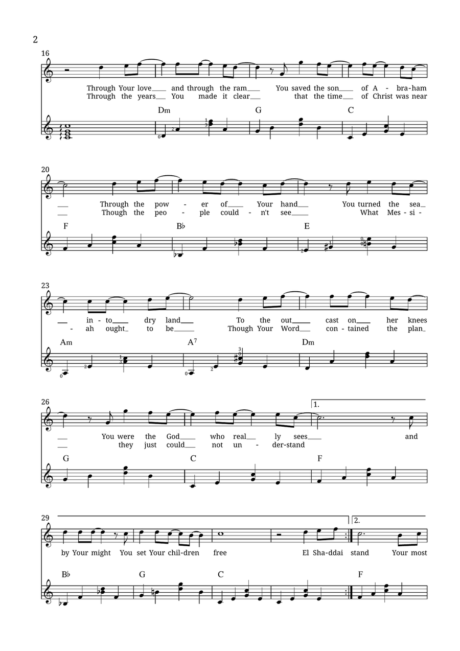 El Shaddai El Shaddai Guitar scores gallery preview page 2