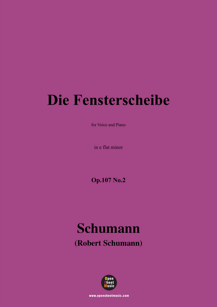 R. Schumann-Die Fensterscheibe,in e flat minor Piano, Vocal scores gallery preview page 1