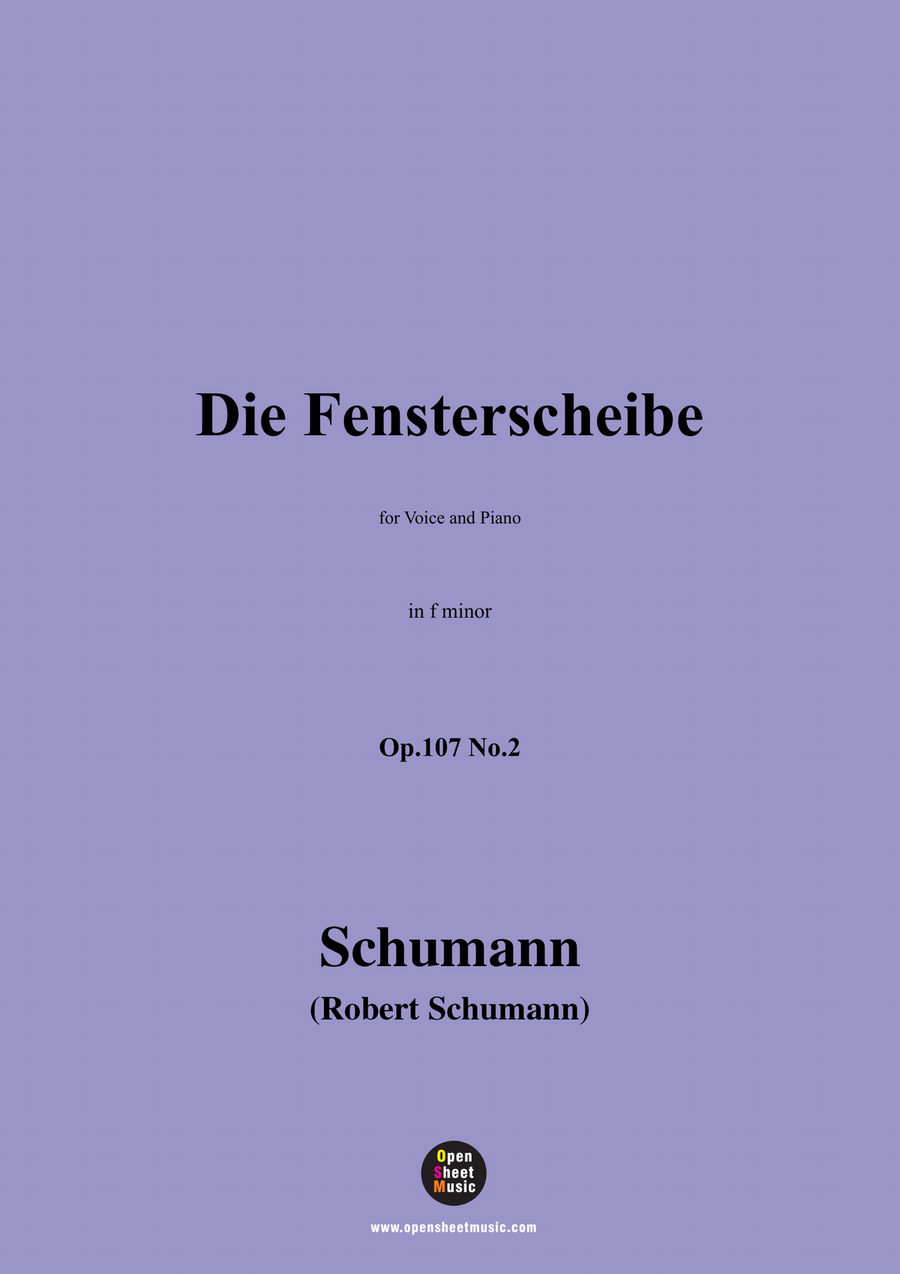 R. Schumann-Die Fensterscheibe,in f minor Piano, Vocal scores gallery preview page 1