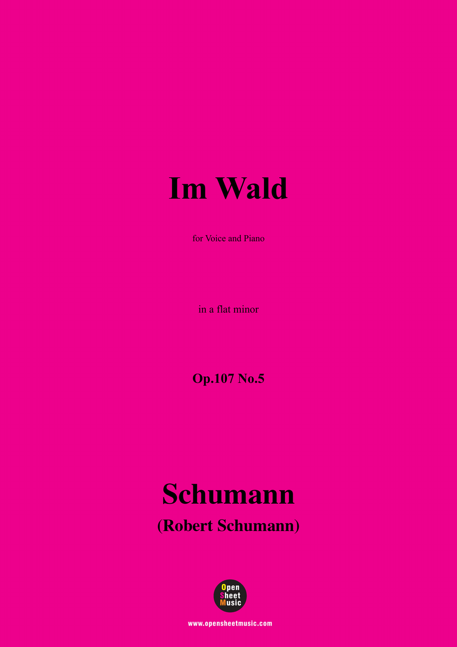 R. Schumann-Im Wald,in a flat minor Piano, Vocal scores gallery preview page 1