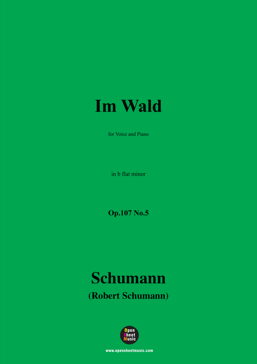 R. Schumann-Im Wald,in b flat minor Piano, Vocal scores gallery preview page 1