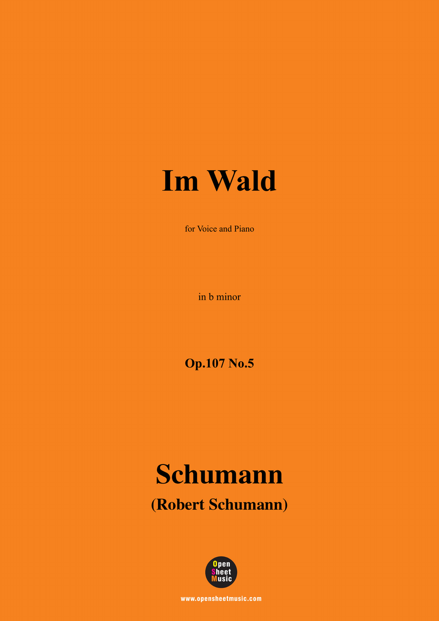 R. Schumann-Im Wald,in b minor Piano, Vocal scores gallery preview page 1