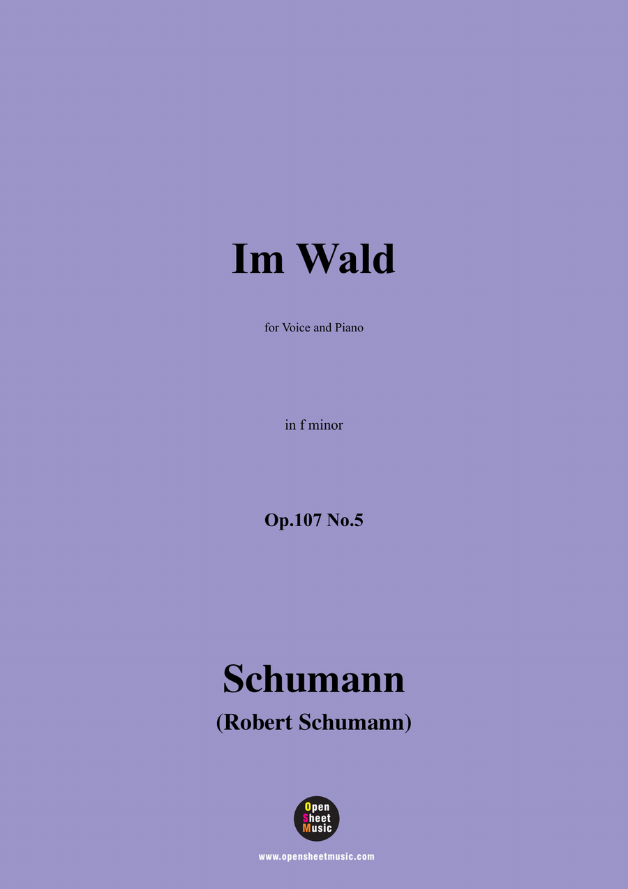 R. Schumann-Im Wald,in f minor Piano, Vocal scores gallery preview page 1