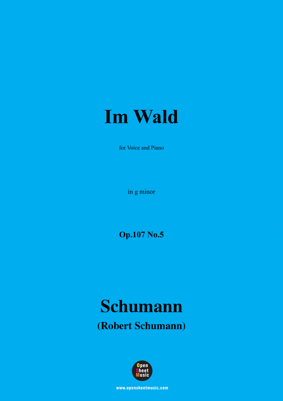 R. Schumann-Im Wald,in g minor Piano, Vocal scores gallery preview page 1