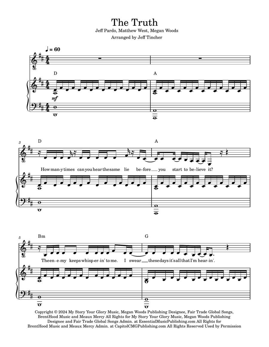 The Truth The Truth Piano, Vocal scores gallery preview page 2