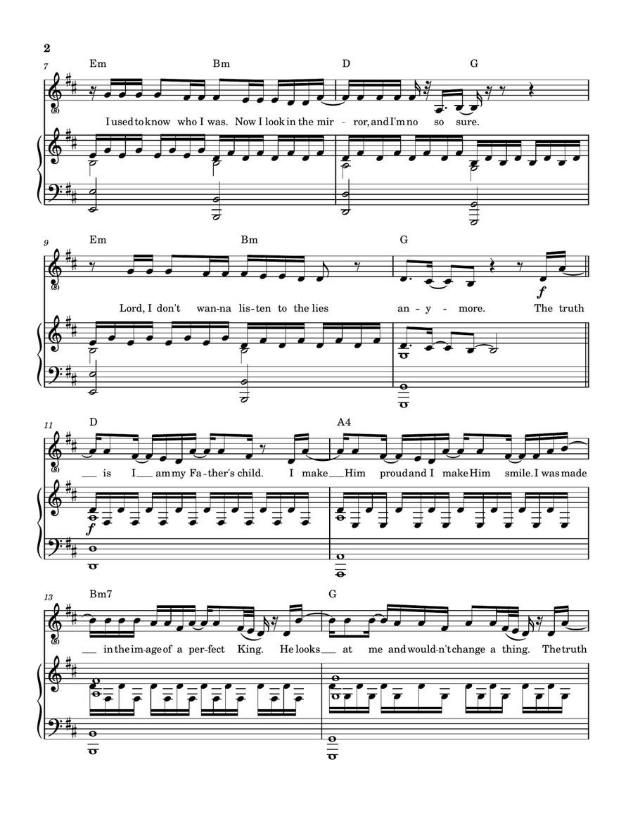 The Truth The Truth Piano, Vocal scores gallery preview page 3