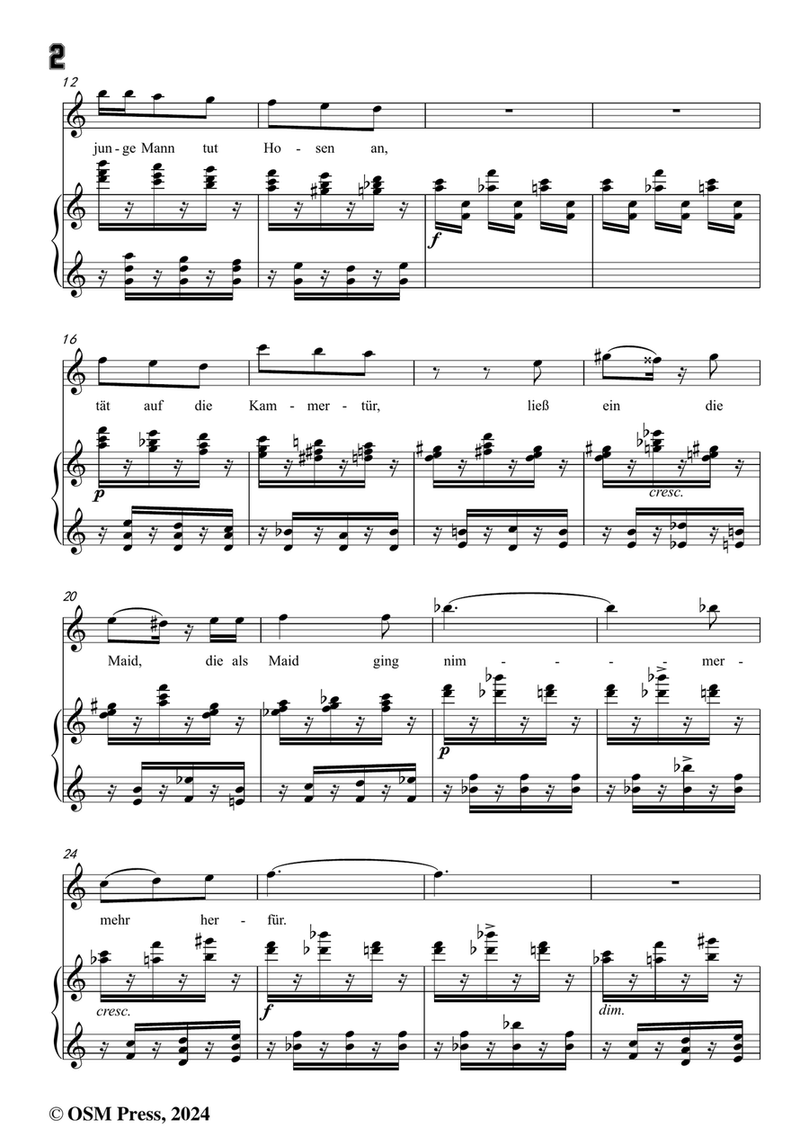 Richard Strauss-Guten Morgen,in a minor Piano, Vocal scores gallery preview page 4