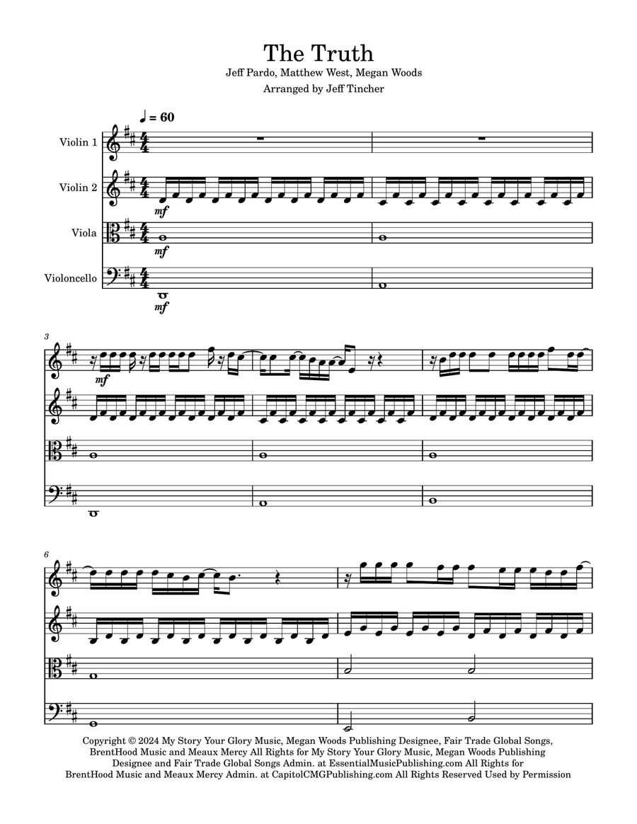 The Truth The Truth String Quartet scores gallery preview page 2