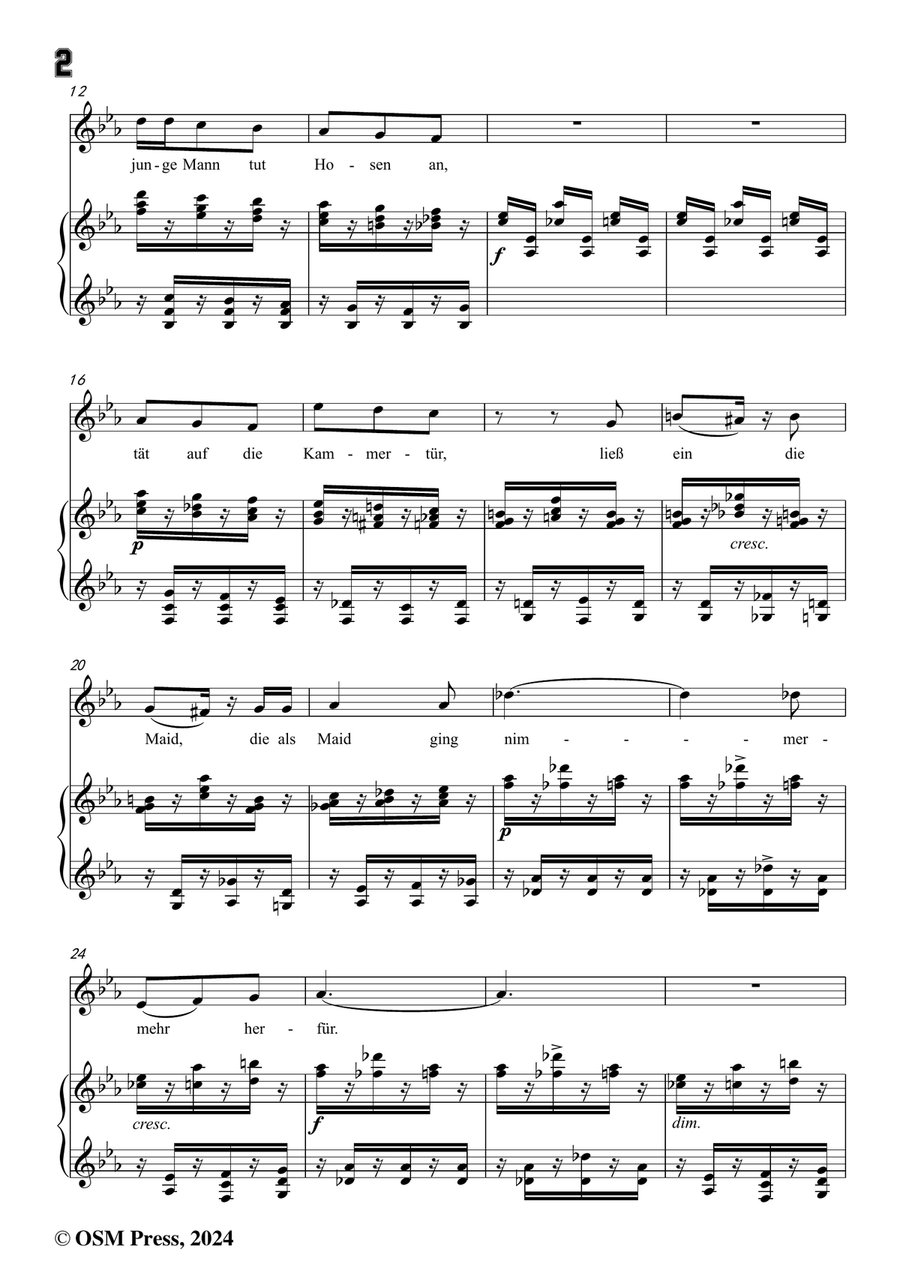 Richard Strauss-Guten Morgen,in c minor Piano, Vocal scores gallery preview page 4