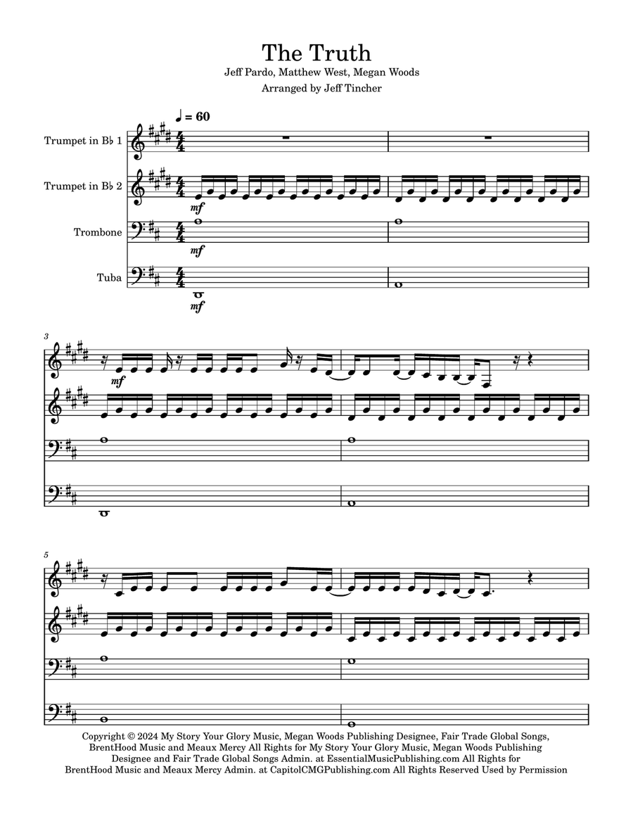 The Truth The Truth Brass Quartet scores gallery preview page 2
