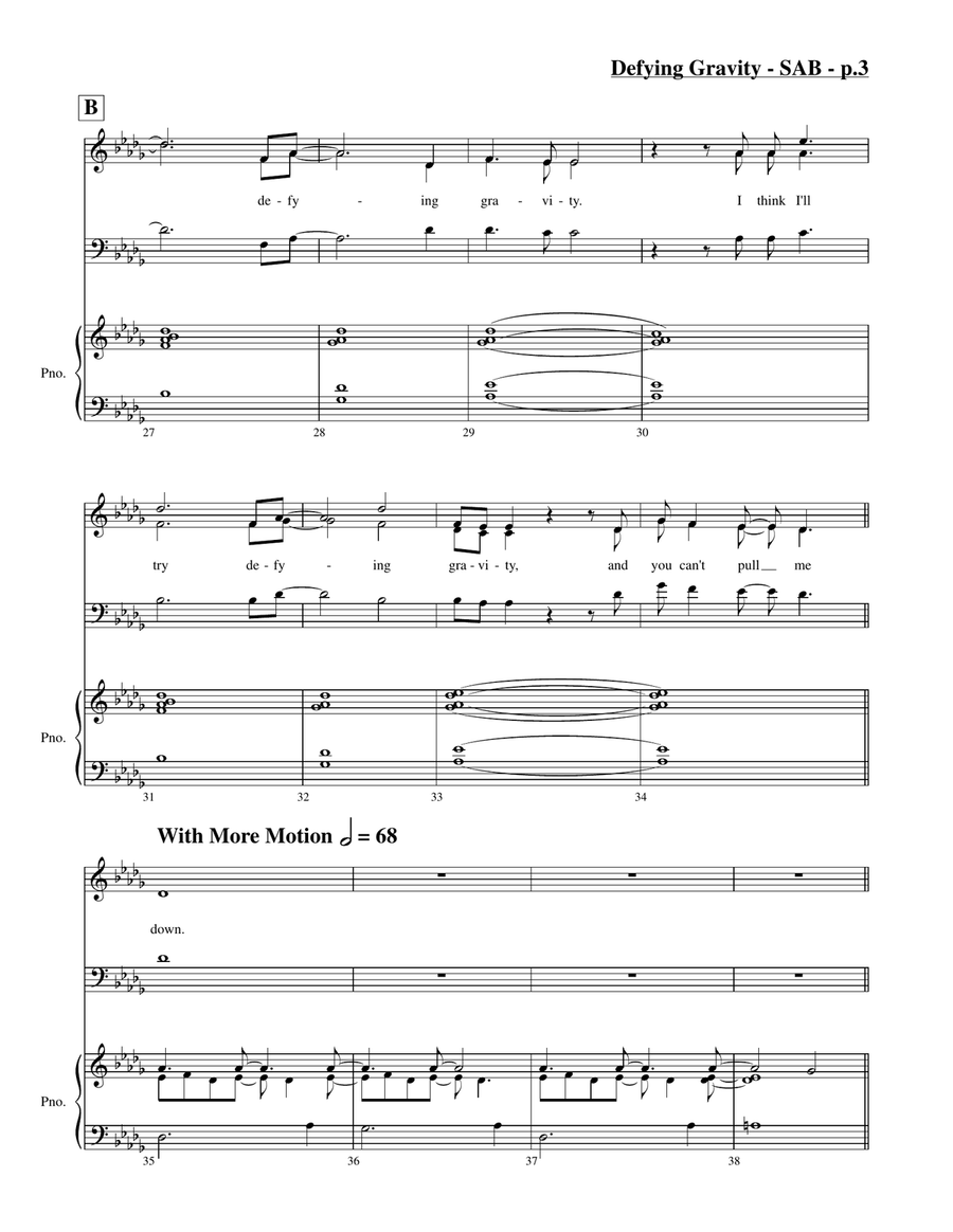 Defying Gravity Defying Gravity 3-Part scores gallery preview page 3