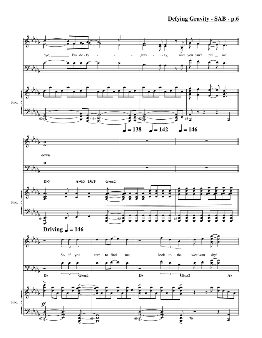 Defying Gravity Defying Gravity 3-Part scores gallery preview page 6