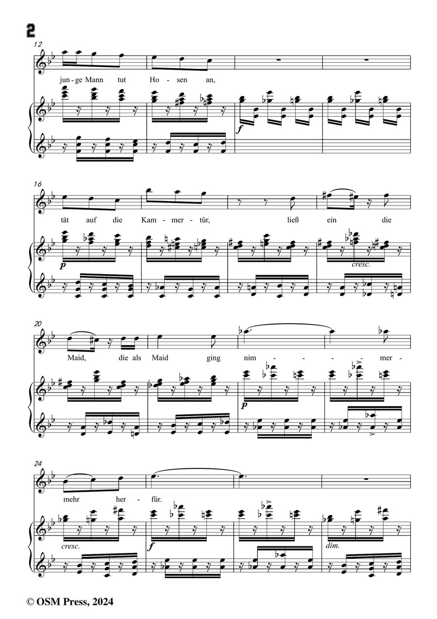 Richard Strauss-Guten Morgen,in g minor Piano, Vocal scores gallery preview page 4