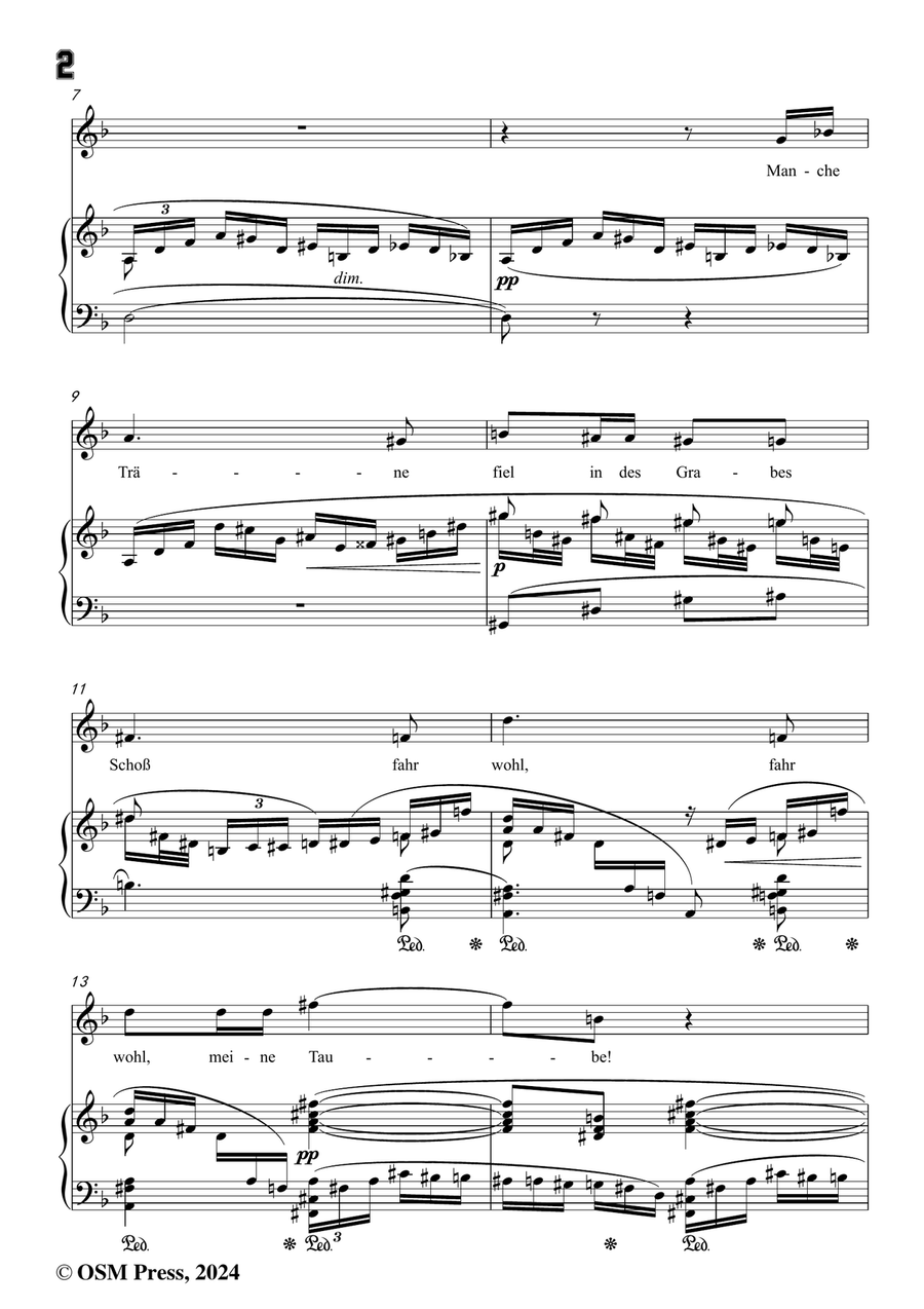 Richard Strauss-Sie trugen ihn auf der Bahre bloß,in d minor Piano, Vocal scores gallery preview page 4