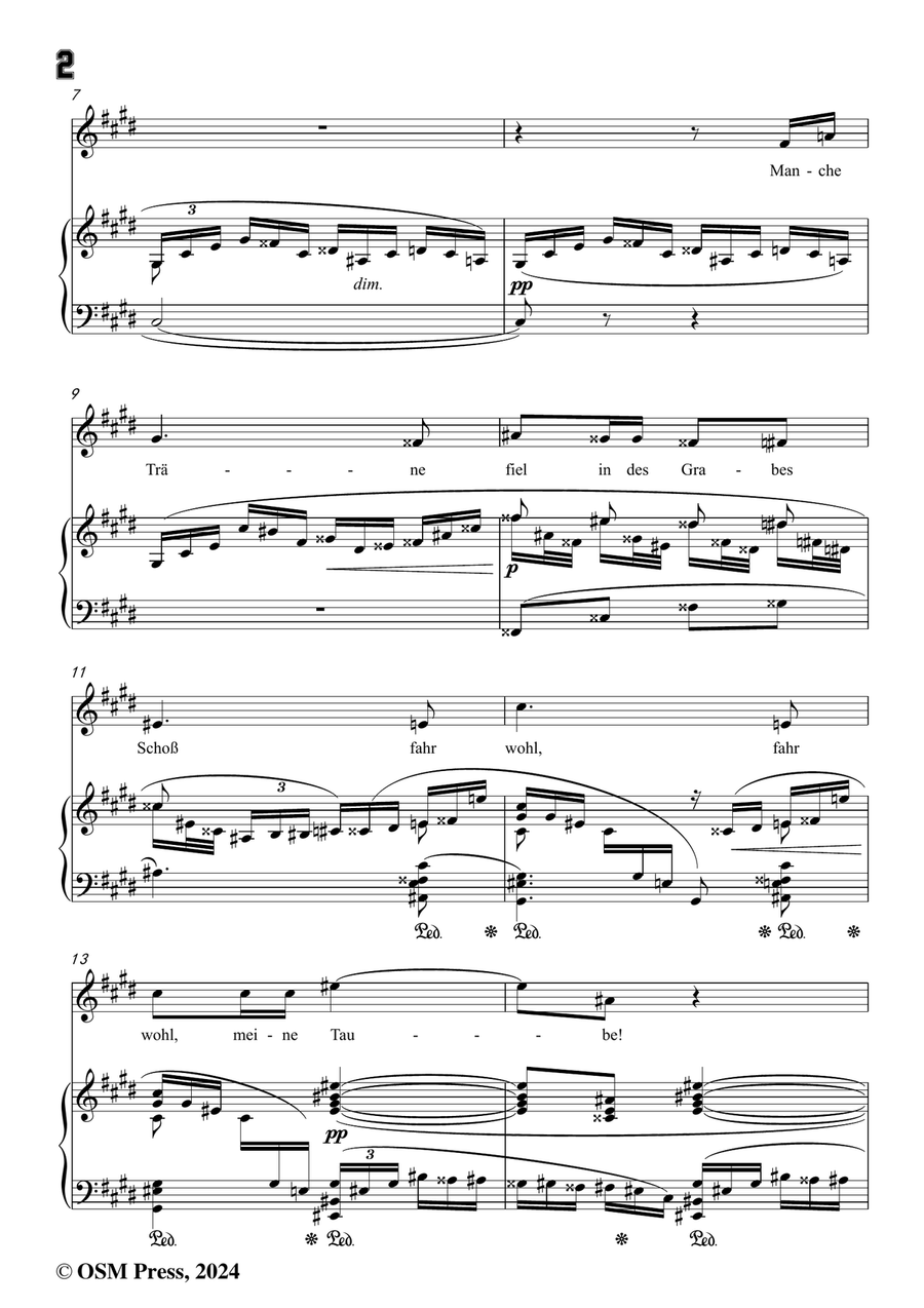 Richard Strauss-Sie trugen ihn auf der Bahre bloß,in c sharp minor Piano, Vocal scores gallery preview page 4