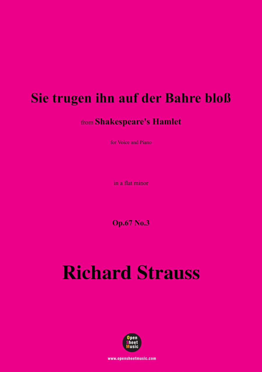 Richard Strauss-Sie trugen ihn auf der Bahre bloß,in a flat minor Piano, Vocal scores gallery preview page 1