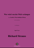 Richard Strauss-Wer wird von der Welt verlangen,in e flat minor