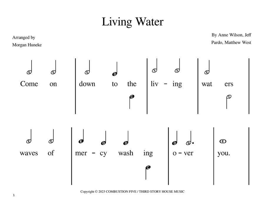 Living Water Living Water Easy Piano scores gallery preview page 1
