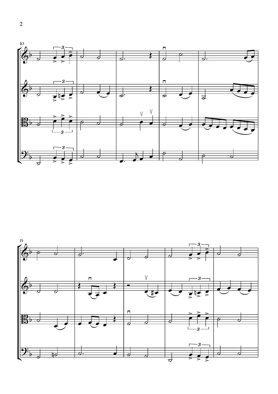 Can't Help Falling In Love String Quartet scores gallery preview page 2
