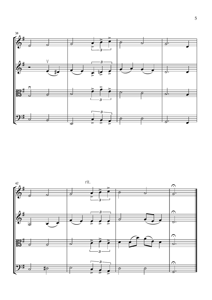 Can't Help Falling In Love String Quartet scores gallery preview page 5