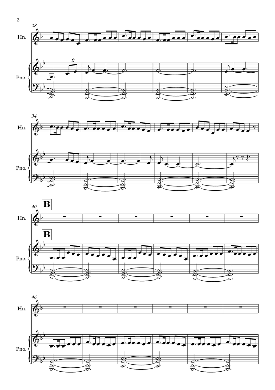 Last Of The Mohicans (Main Theme) Piano scores gallery preview page 2