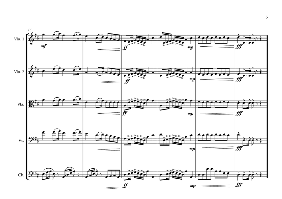 Nicaraguan National Anthem for String Orchestra String Orchestra scores gallery preview page 5