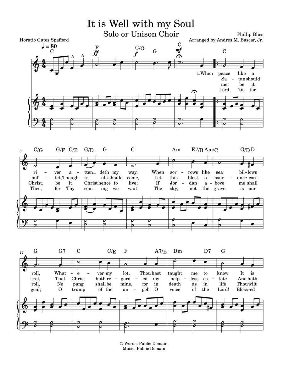It Is Well With My Soul It Is Well With My Soul A Cappella scores gallery preview page 1