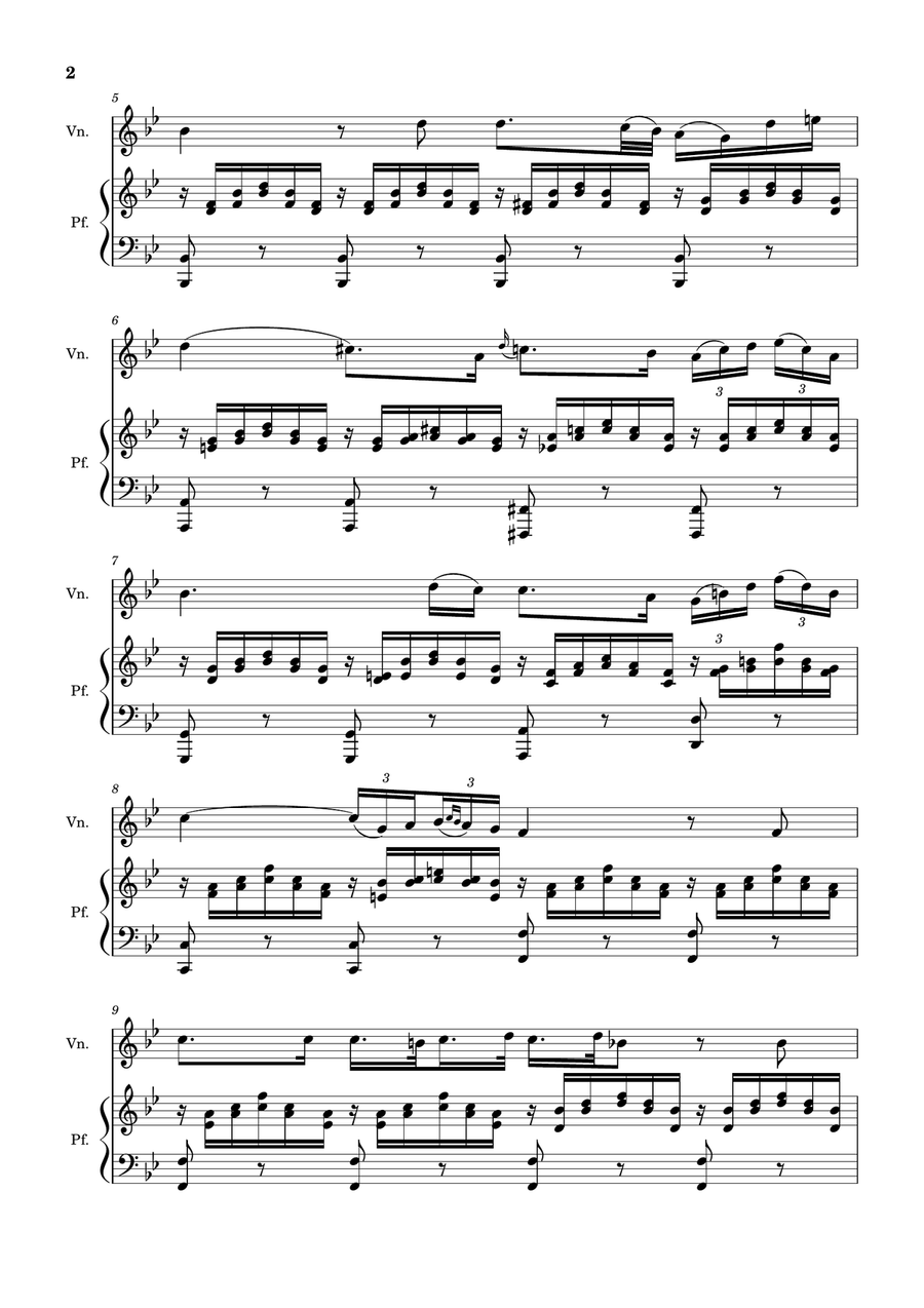 Ave Maria by F. Schubert – Arranged for Violin and Piano. Chamber Music scores gallery preview page 2
