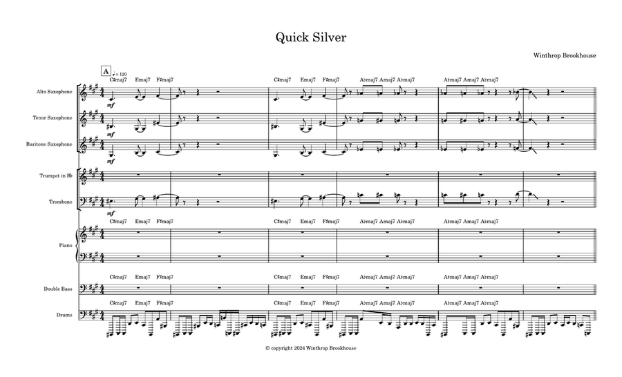 Quicksilver Quicksilver Jazz Ensemble scores gallery preview page 1