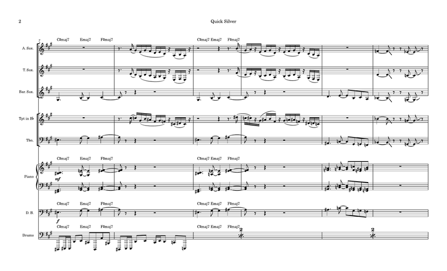 Quicksilver Quicksilver Jazz Ensemble scores gallery preview page 2