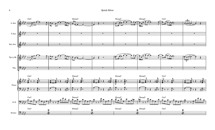 Quicksilver Quicksilver Jazz Ensemble scores gallery preview page 4