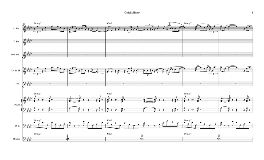 Quicksilver Quicksilver Jazz Ensemble scores gallery preview page 5