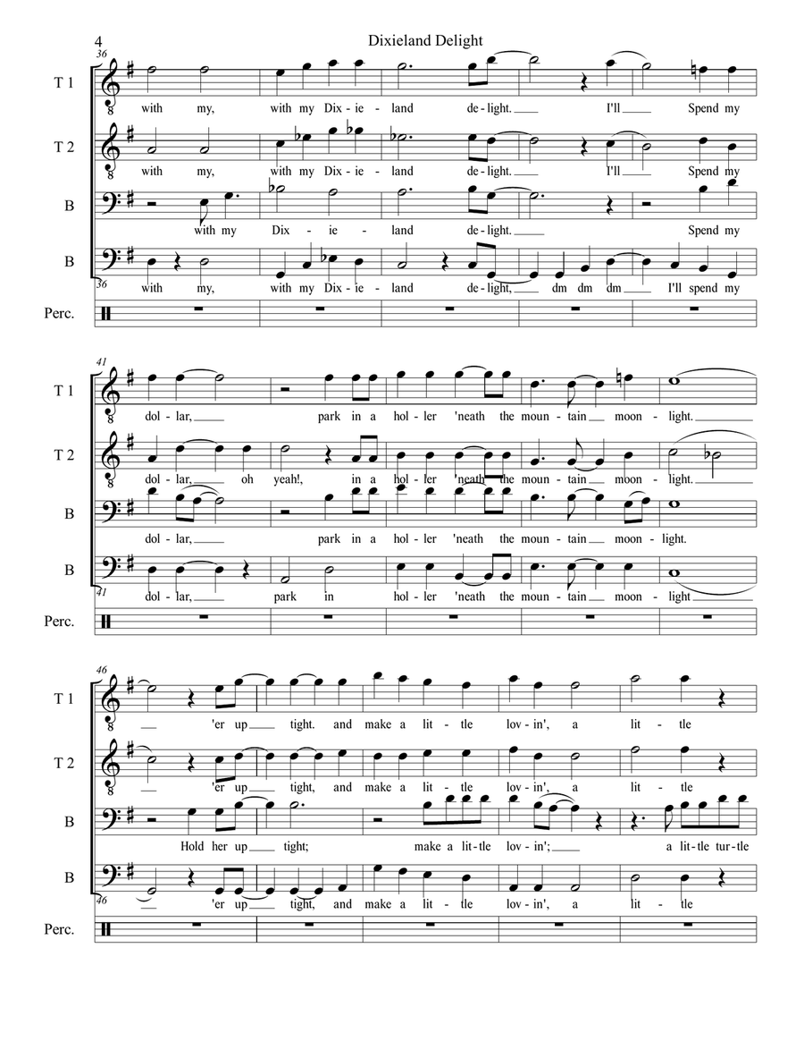 Dixieland Delight Dixieland Delight TTBB scores gallery preview page 5