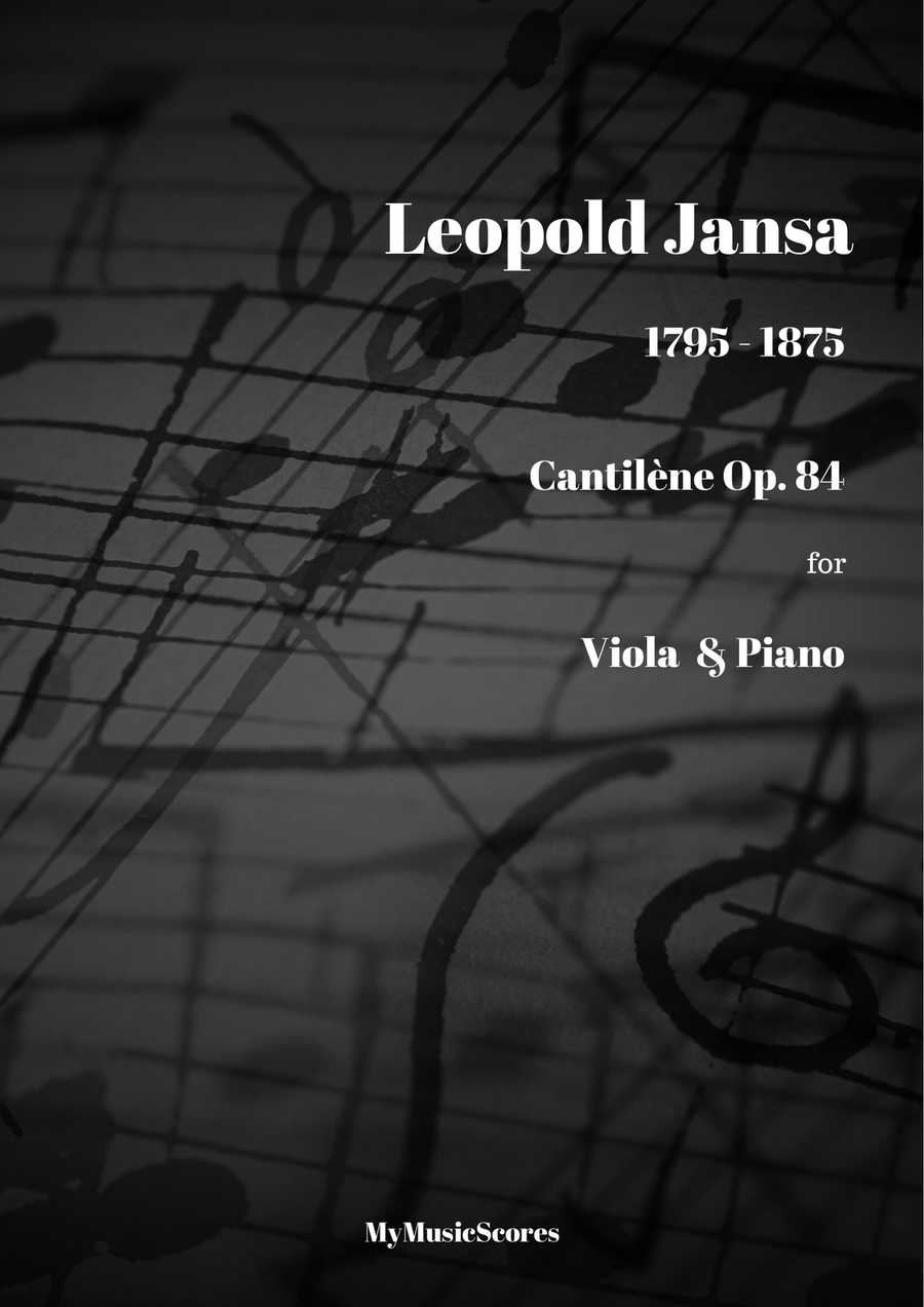 Jansa Cantilene Op 84 for Viola and Piano Piano scores gallery preview page 1