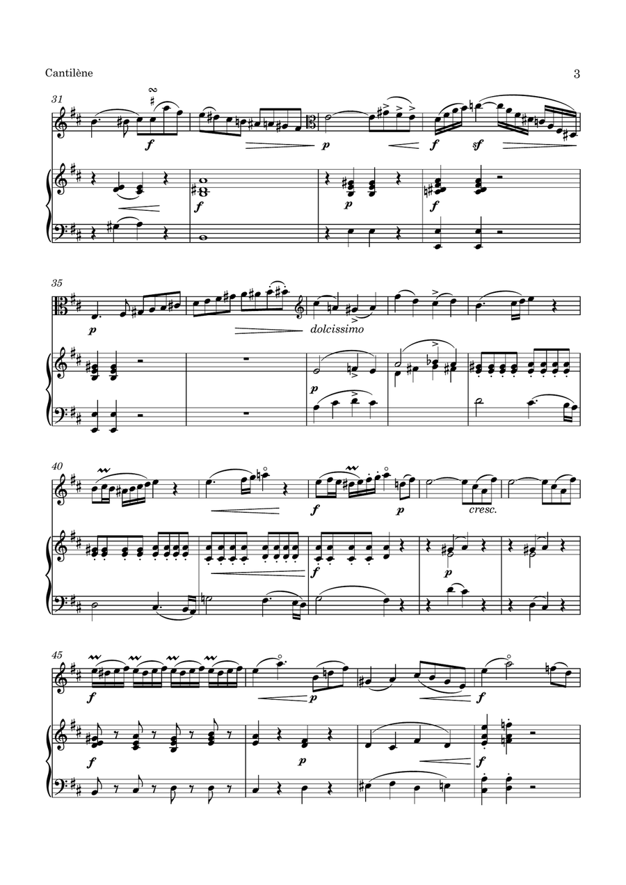 Jansa Cantilene Op 84 for Viola and Piano Piano scores gallery preview page 4