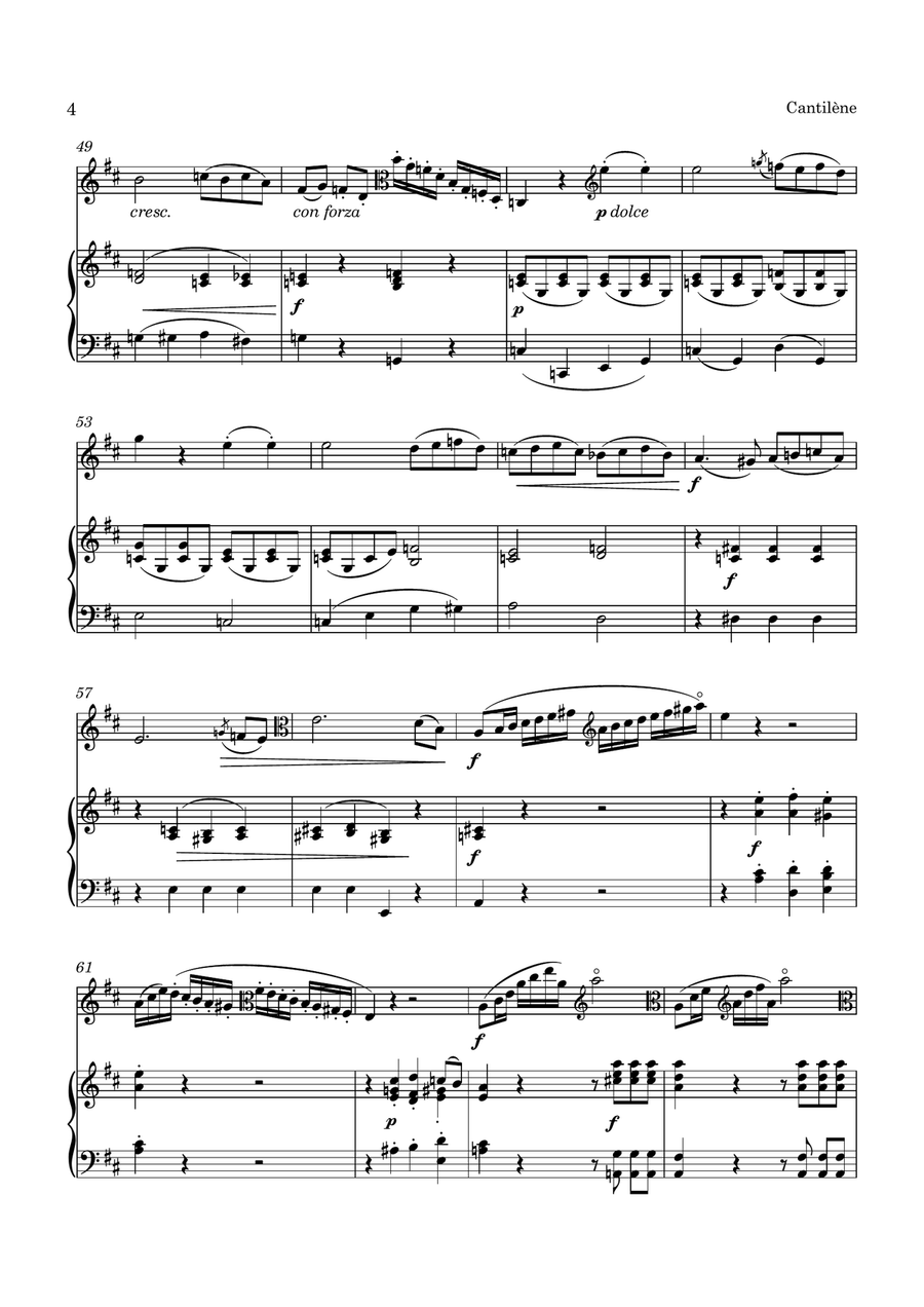 Jansa Cantilene Op 84 for Viola and Piano Piano scores gallery preview page 5