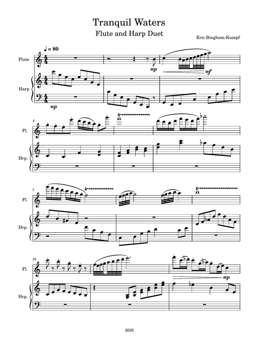 Tranquil Waters Tranquil Waters Flute scores gallery preview page 1