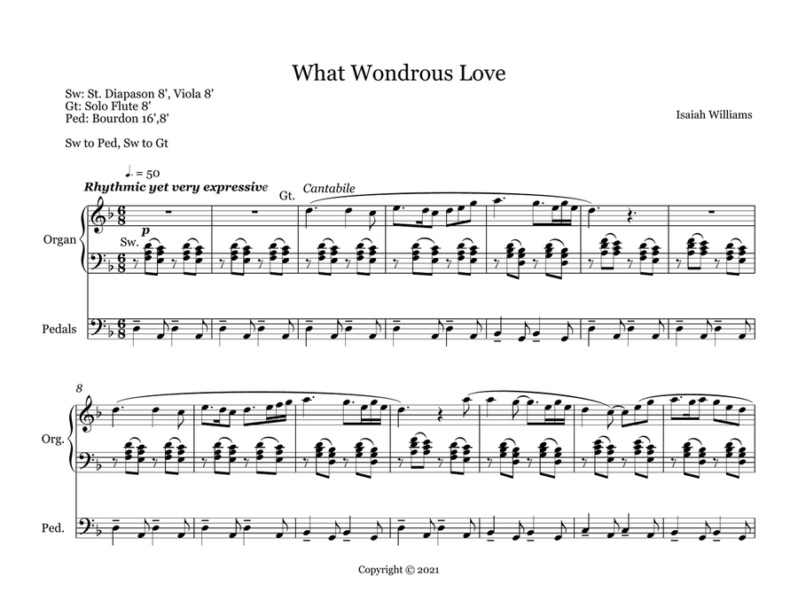 What Wondrous Love What Wondrous Love Organ Solo scores gallery preview page 1