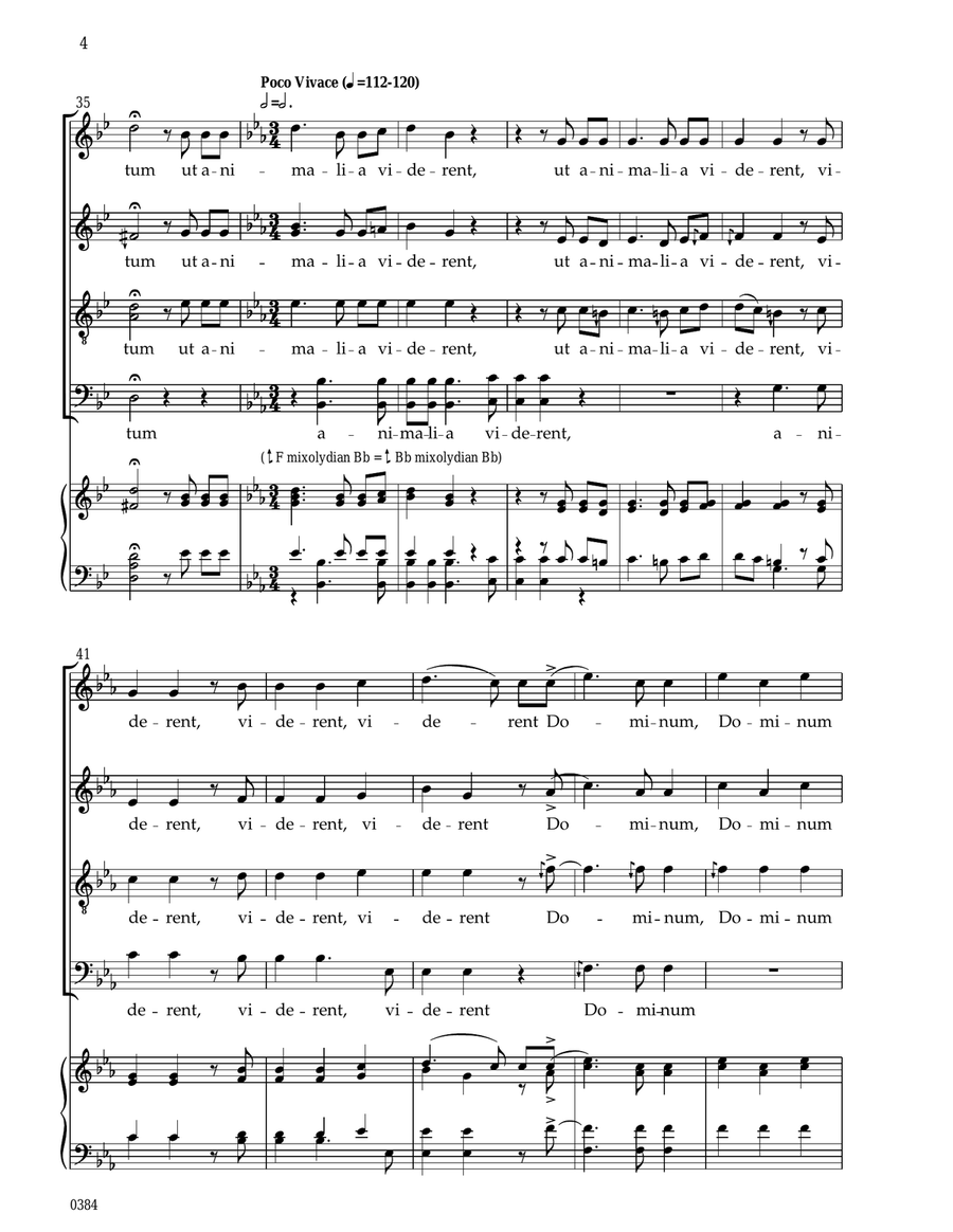 O Magnum Mysterium (a cappella) 4-Part scores gallery preview page 4