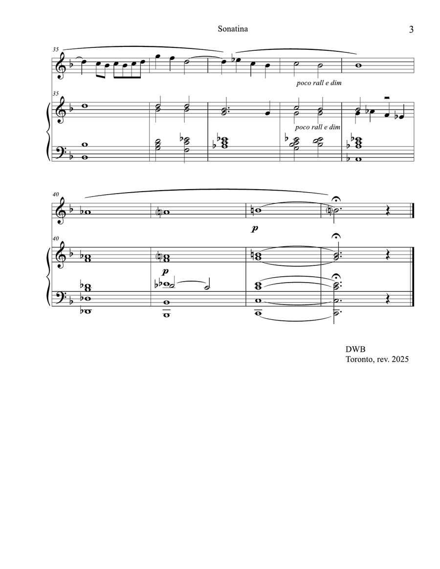 Sonatina (Three Little Dances) for Oboe or Flute and Piano Chamber Music scores gallery preview page 3