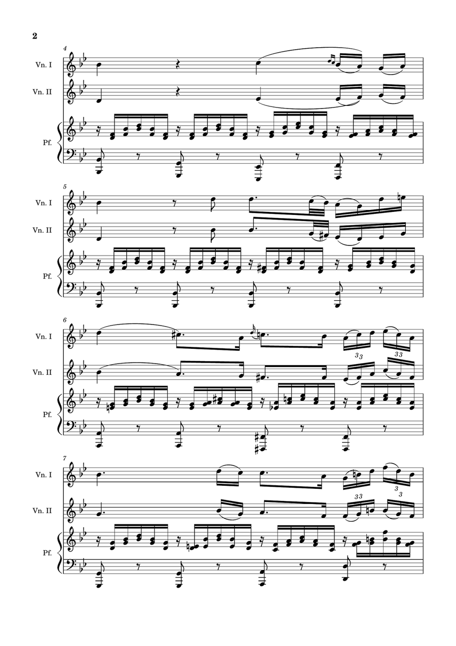 Ave Maria by F. Schubert – Violin Duet and Piano. Score and Parts String Duet scores gallery preview page 2