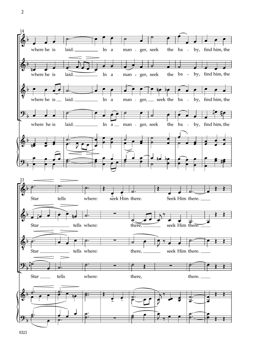 Come Come All Ye Good Shepherds 4-Part scores gallery preview page 2