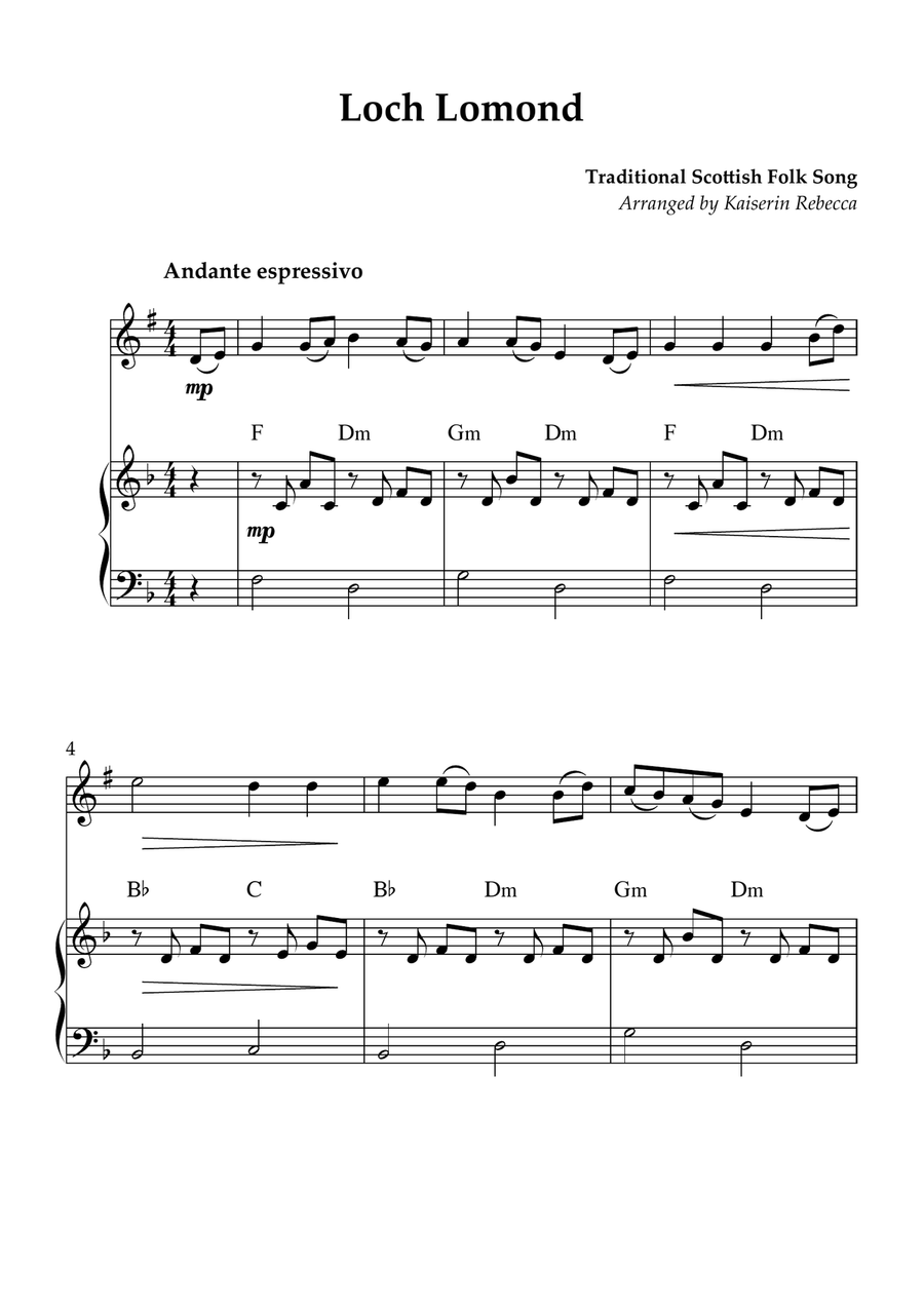Loch Lomond Loch Lomond Tenor Saxophone scores gallery preview page 1
