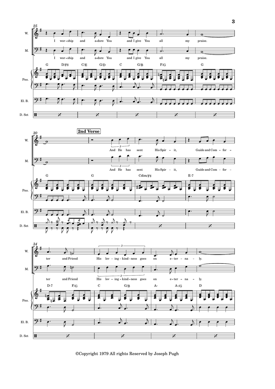 His Lovingkindness His Lovingkindness 4-Part scores gallery preview page 3