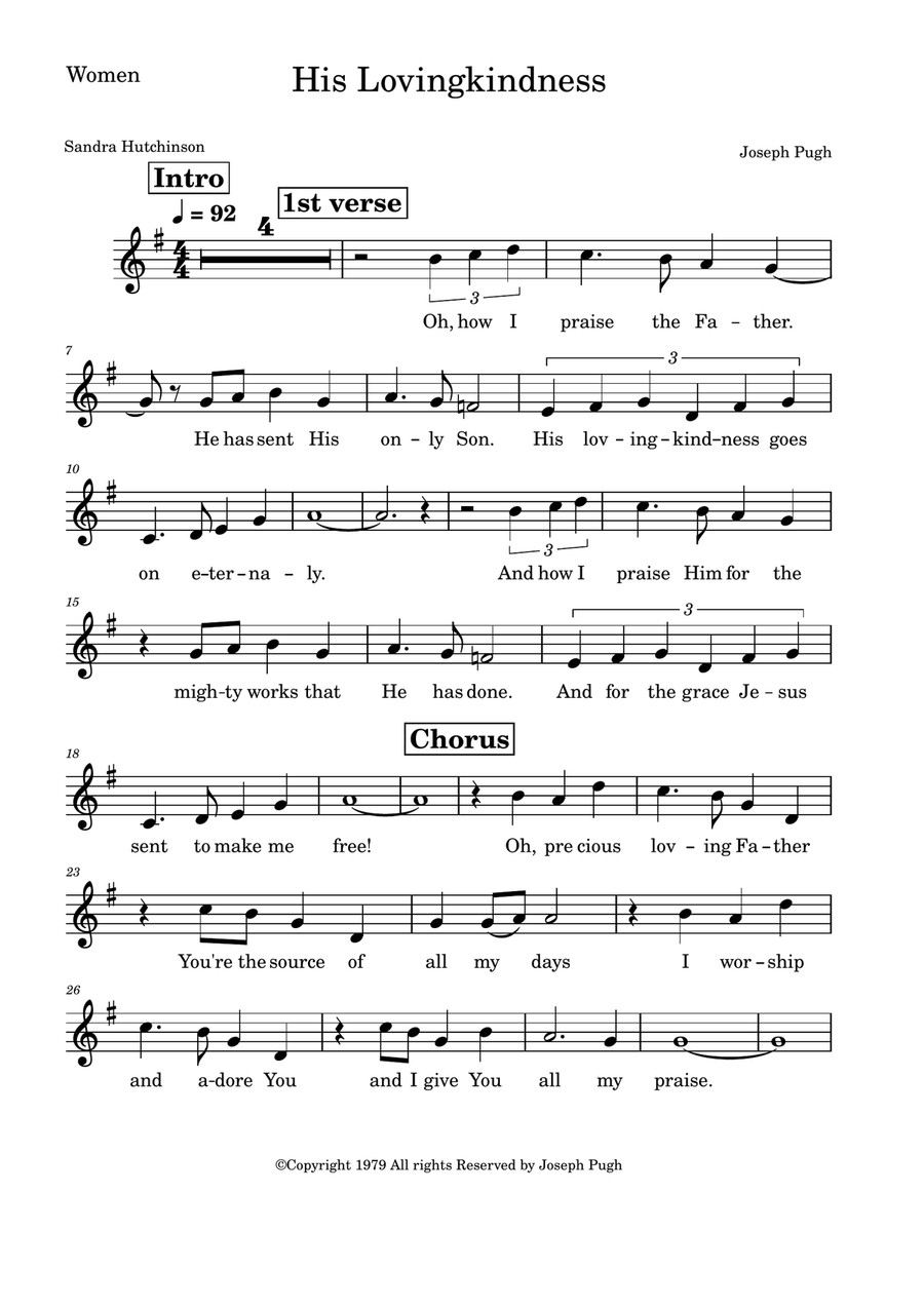 His Lovingkindness His Lovingkindness 4-Part scores gallery preview page 6