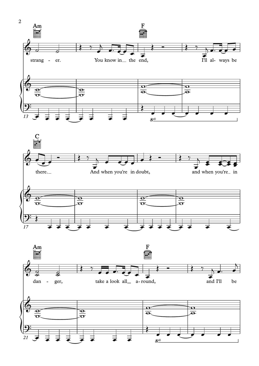 The Promise Piano, Vocal scores gallery preview page 2