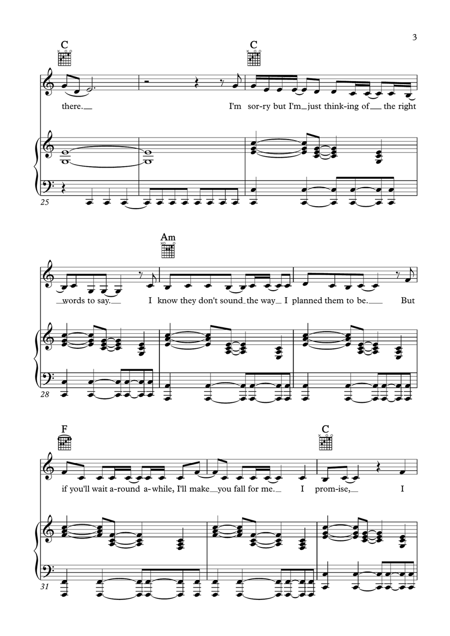 The Promise Piano, Vocal scores gallery preview page 3