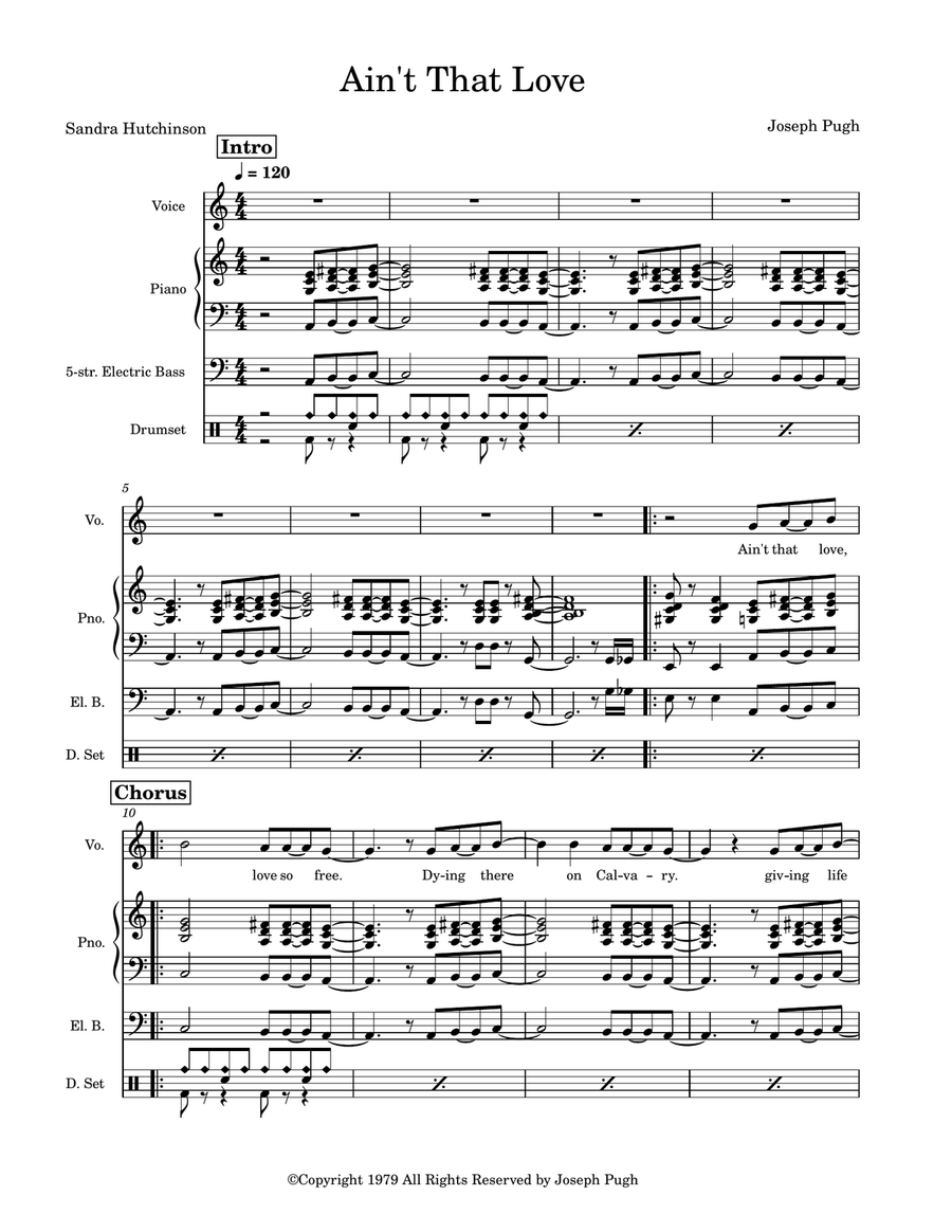 Ain't That Love Ain't That Love Unison Choir scores gallery preview page 1